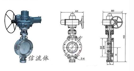 電動對夾硬密封蝶閥 電動對夾硬密封蝶閥